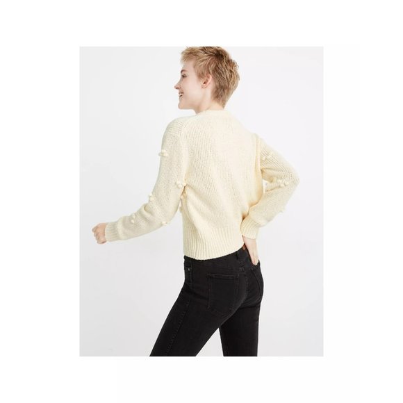 Madewell Dotted Bobble Pullover Sweater in Antique Cream, S - Picture 5 of 10